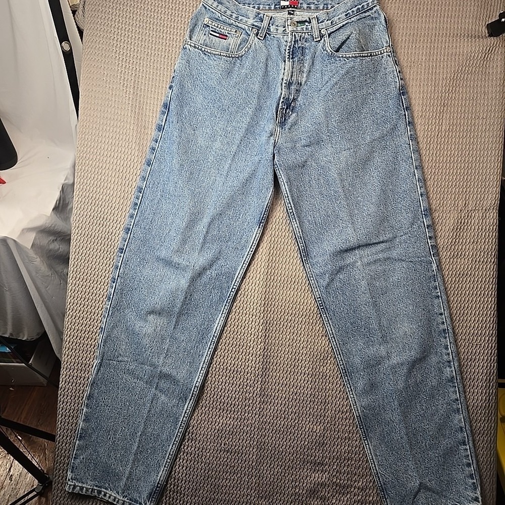 Vintage Tommy Hilfiger Jeans Mens 31x32 Blue Tommy Jeans Light Wash Y2K
